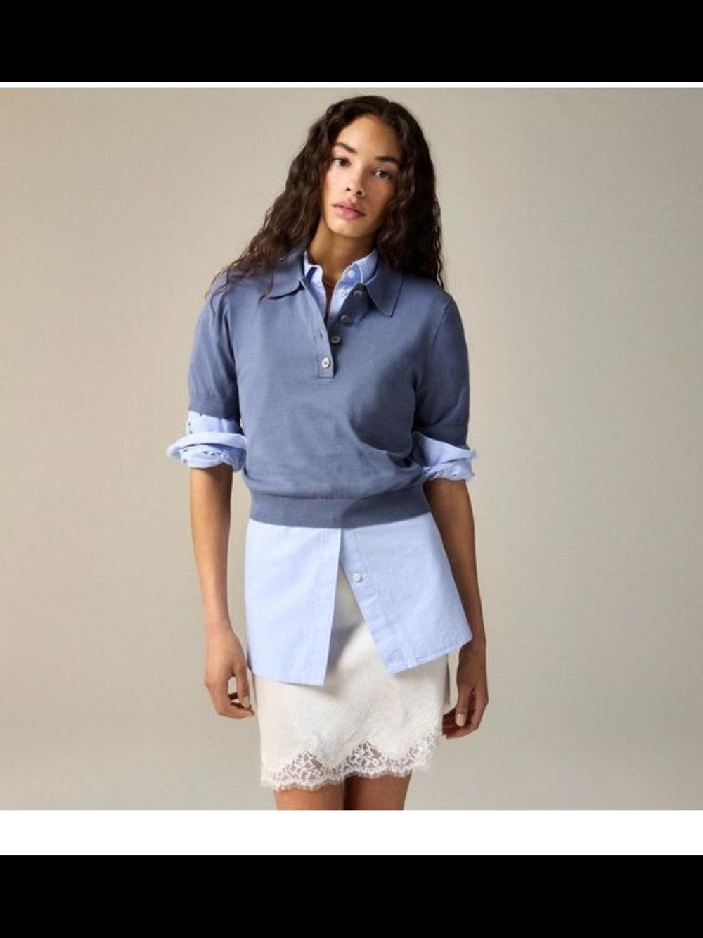 J.crew Blue Short Sleeve Polo Sweater